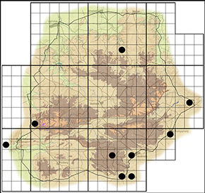 Alaena amozoula distribution in the Waterberg
